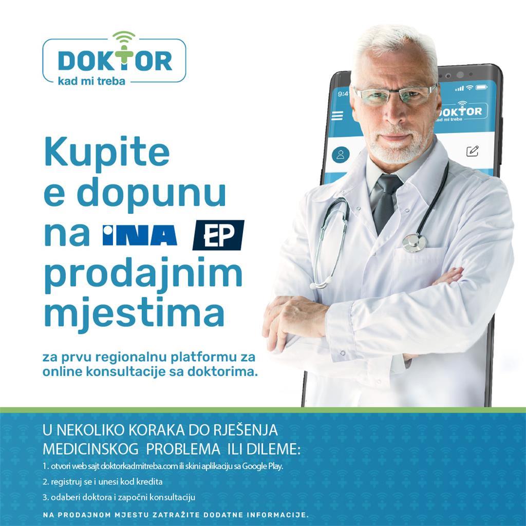 Elektronske dopune „Doktor kad mi treba“ na Ina i Energopetrol prodajnim mjestima